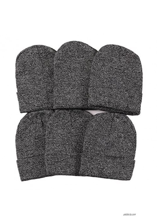 2ND DATE Men's Winter Beanie Knit Hat- Pack of 6