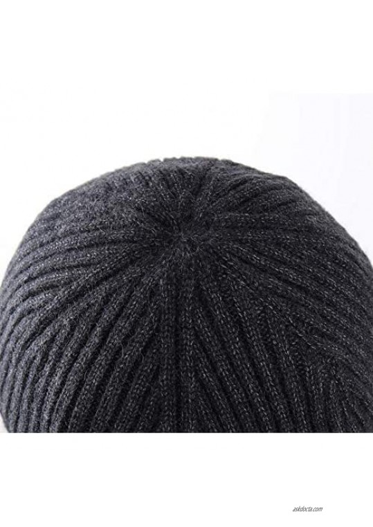 Connectyle Mens Daily Beanie Hat with Earflaps Warm Winter Hats Knit Skull Cap