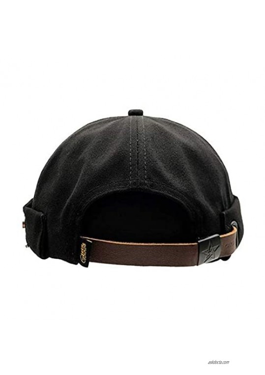 Croogo Stylish Brimless Cap Beanie Docker Cap Casual Street Visor-Less Sailor Skull Cap Rolled Cuff Watch Hat Daily Leon Hat