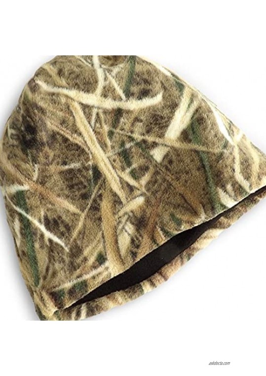 Mossy Oak Shadow Grass Blades Reversible Soft Fleece Beanie
