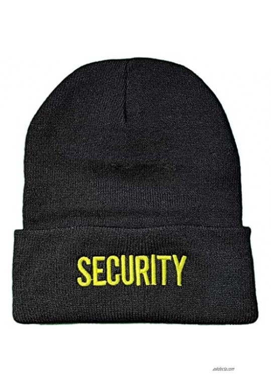 NYC FACTORY Men's Security Knit Cap Beanie USA Embroidered Winter Hat