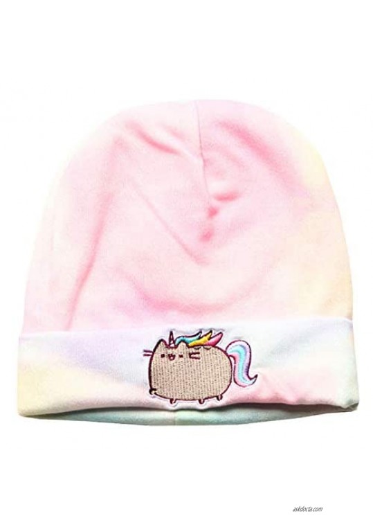 Pusheenicorn Embroidered Beanie Hat -Color Washed