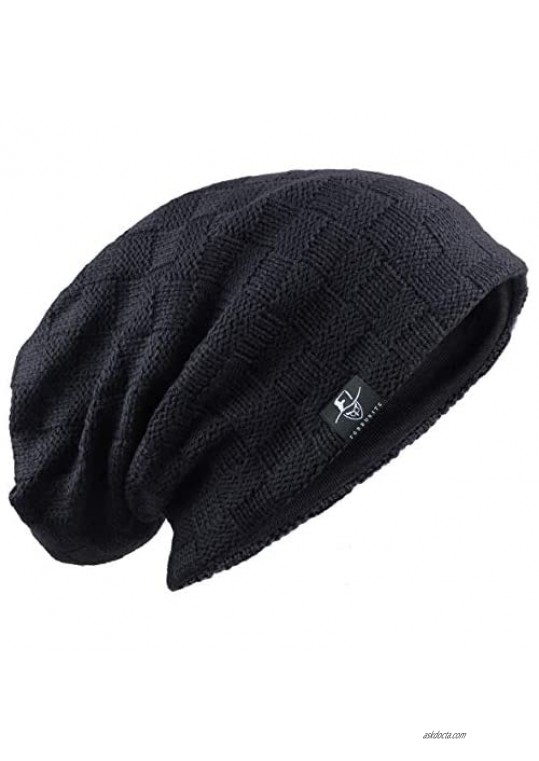Ruphedy Men's Oversized Slouchy Beanie Knit Long Baggy Skull Cap Winter Hat N010