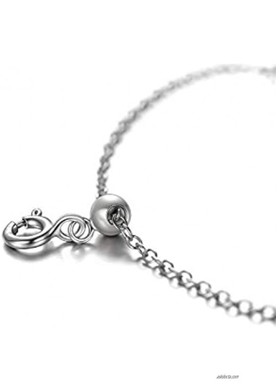 1pc 925 Sterling Silver 1.5mm Necklace Extender Chain 4inch Bracelet Anklet Single Bead Extension Adjustable Length