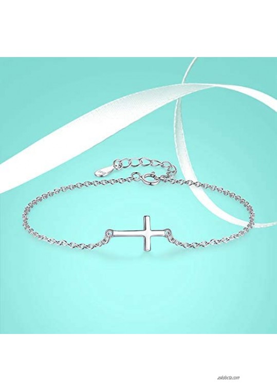 Cross Ankle Bracelet for Women Chain Adjustable Foot Beach Ankle Bracelets for Teen Girls