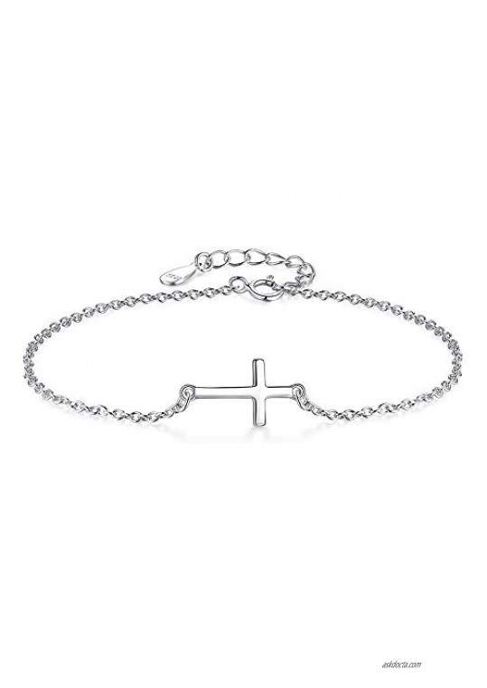 Cross Ankle Bracelet for Women Chain Adjustable Foot Beach Ankle Bracelets for Teen Girls