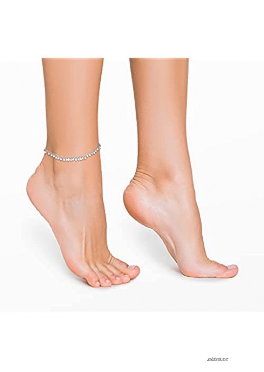 Hot Silver Gold Plated Sterling Silver Disc Anklet Extender