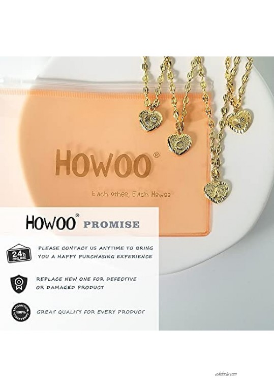 Howoo Gold Initial Anklet Letter Ankle Bracelets for Women A-Z Alphabet Foot Chain for Women