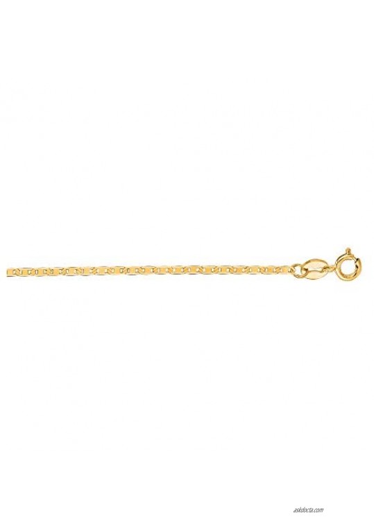 Ritastephens 10k Solid Yellow Gold Mariner Link Chain (Bracelet Anklet or Necklace)