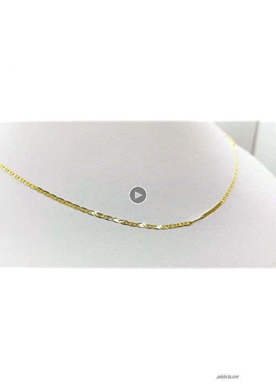 Ritastephens 10k Solid Yellow Gold Mariner Link Chain (Bracelet Anklet or Necklace)