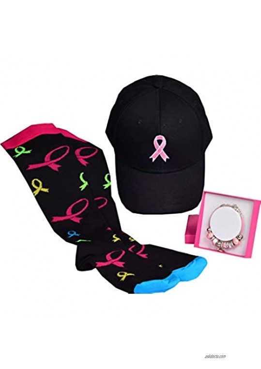 Breast Cancer Gifts for Women Breast Cancer Awareness Gifts Breast Cancer Awareness Breast Cancer Survivor Gifts for Women Breast Cancer Socks Breast Cancer Bracelets Breast Cancer Awareness Cap