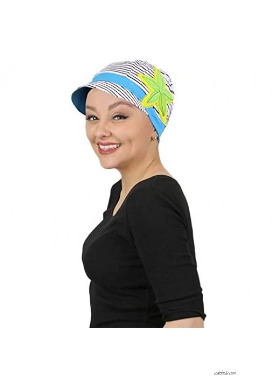 Chemo Hats for Women Cancer Headwear Head Coverings Cute Baseball Caps Soft and Stretchy Cotton