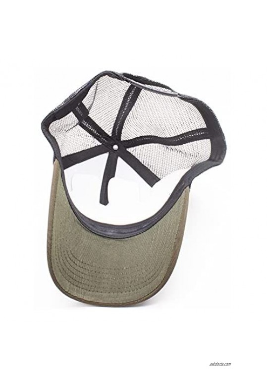 Dan Merchandise Men's Snapback Rooster Trucker hat. Farm Design mesh hat for Men