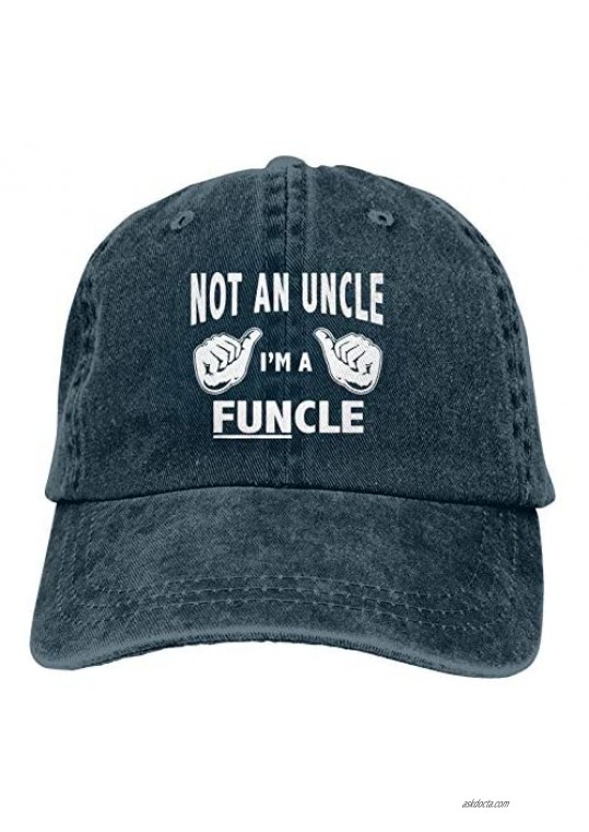 Denim Cap Not an Uncle I'm a Funcle Baseball Dad Cap Classic Adjustable Casual Sports for Men Women Hat