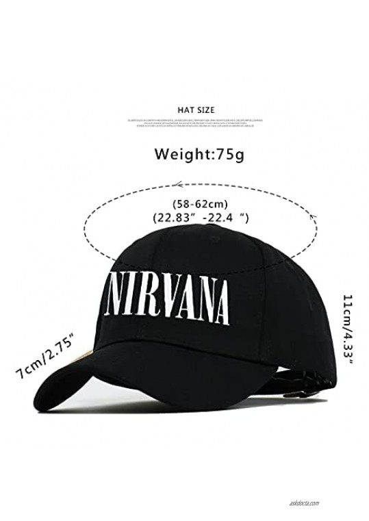 JIAHUA Nirvana Embroidered Baseball Cap Curved Adjustable Outdoors Sport Dad Hat