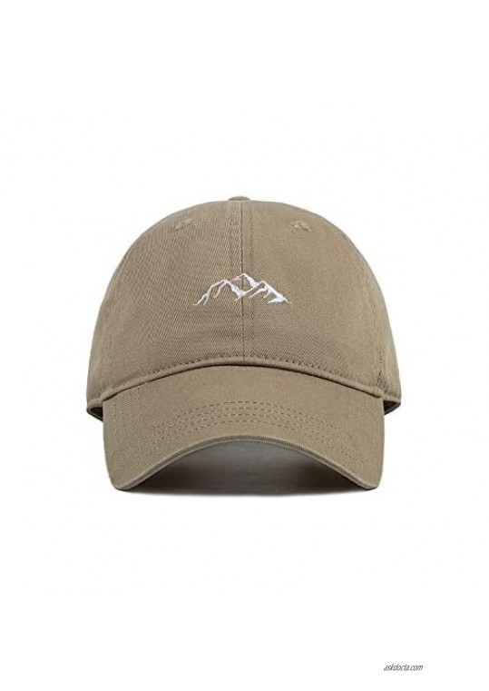 Modern Mountain Hat - 100% Cotton Mens Outdoor Cap - Soft Lightweight Breathable Baseball Cap