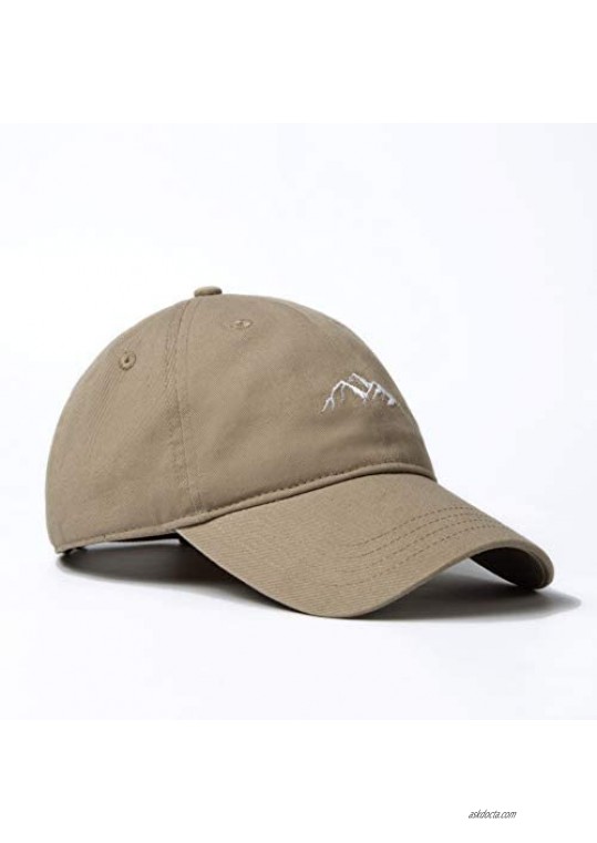 Modern Mountain Hat - 100% Cotton Mens Outdoor Cap - Soft Lightweight Breathable Baseball Cap