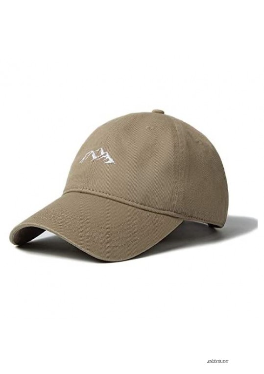 Modern Mountain Hat - 100% Cotton Mens Outdoor Cap - Soft  Lightweight  Breathable Baseball Cap
