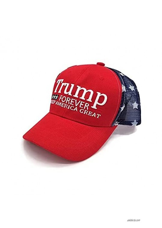 Pen Kit Mall - Embroidered Trump Forever Keep America Great Hat Donald J Trump USA Cap Adjustable snap Back Baseball Hat.