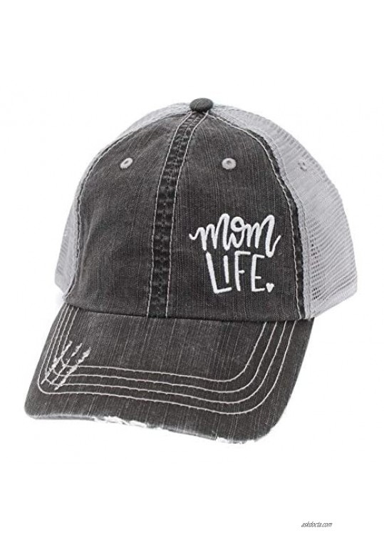 r2n fashions Mom Life Embroidered Women's Mom Trucker Hats Caps