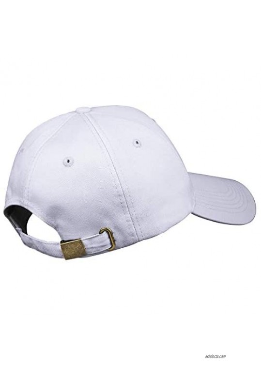 Sportmusies Ajustable Extra Long Bill Baseball Cap Men Women 100% Cotton Visor Hat