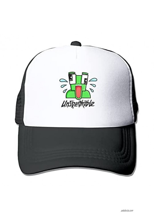 U-n-Spea-ka-ble Men's Trucker Hat Snap Button Baseball Cap Unisex Black
