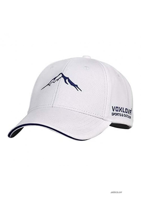 VOXLOVA Baseball Hat Adjustable Outdoor Golf Hat 100% Cotton Twill Fitted Hat Dad Hat Caps Unisex Adult