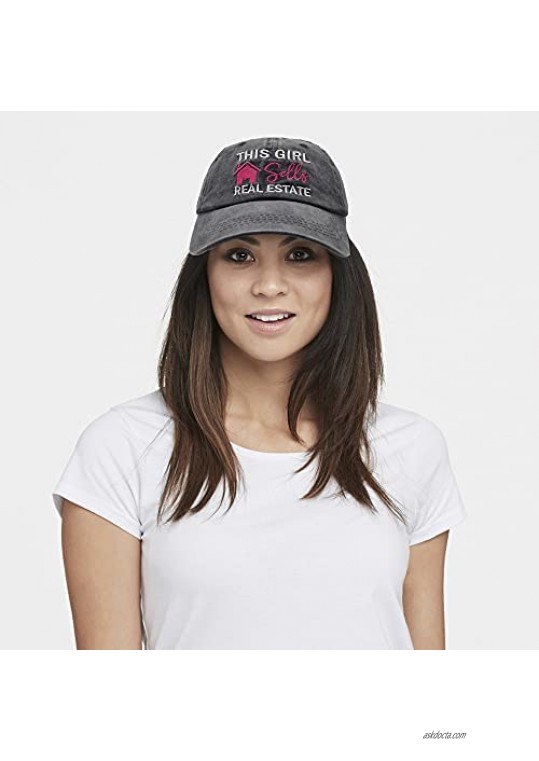 Waldeal Women's This Girl Real Estate Realtor Baseball Cap Adjustable Washed Twill Dad Hat