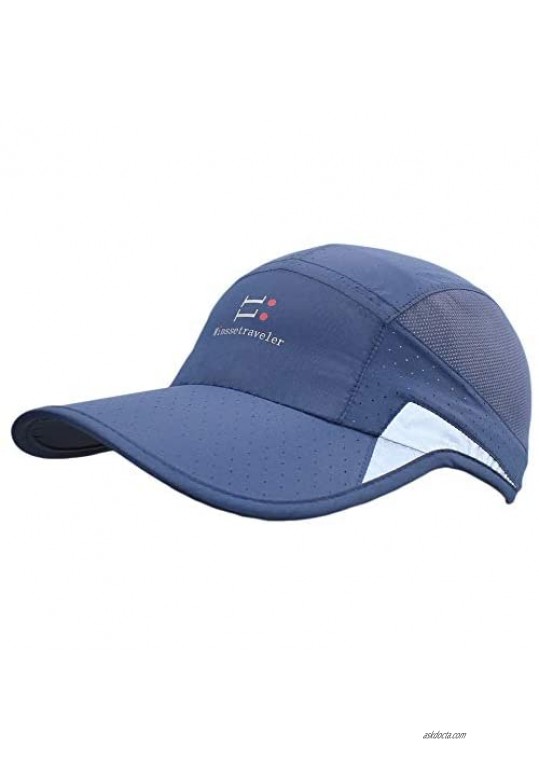 Winssetraveler Quick Drying Sports hat Lightweight Breathable Unstructured Soft Reflective Baseball Cap Unisex