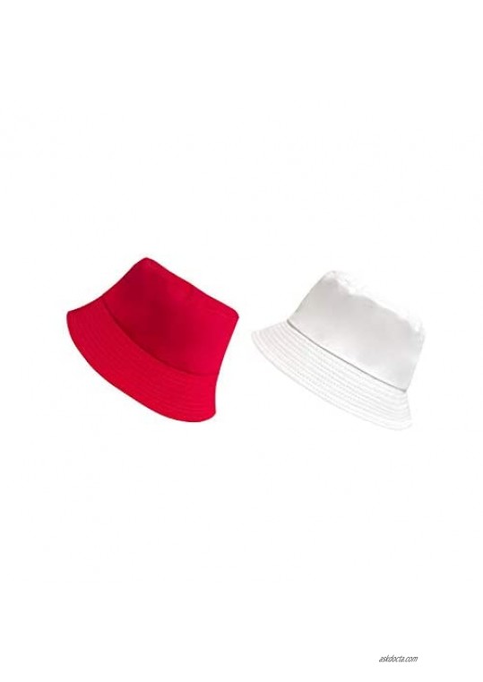 ASTRADAVI 100% Cotton Bucket Hats Unisex and Multicolour Stylish and Comfy Packs of 2 & 3 Hats