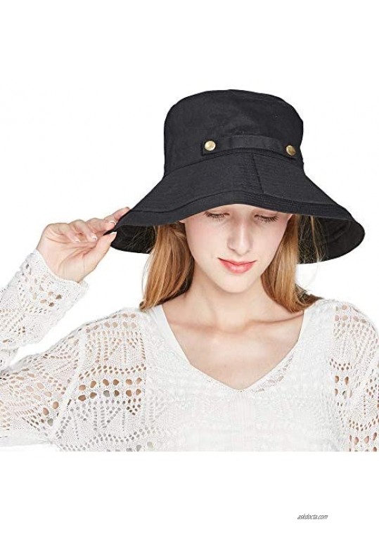 Beach Bucket Hat for Women Sun Hats Fisherman Bonnie Caps Packable UPF 50+