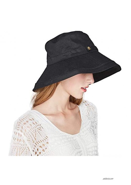 Beach Bucket Hat for Women Sun Hats Fisherman Bonnie Caps Packable UPF 50+