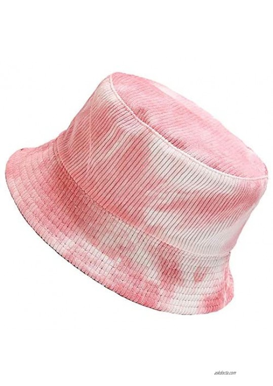 MaxNova Bucket Hat Travel Beach Sun Hats Reversible Outdoor Cap Unisex 100% Cotton Corduroy