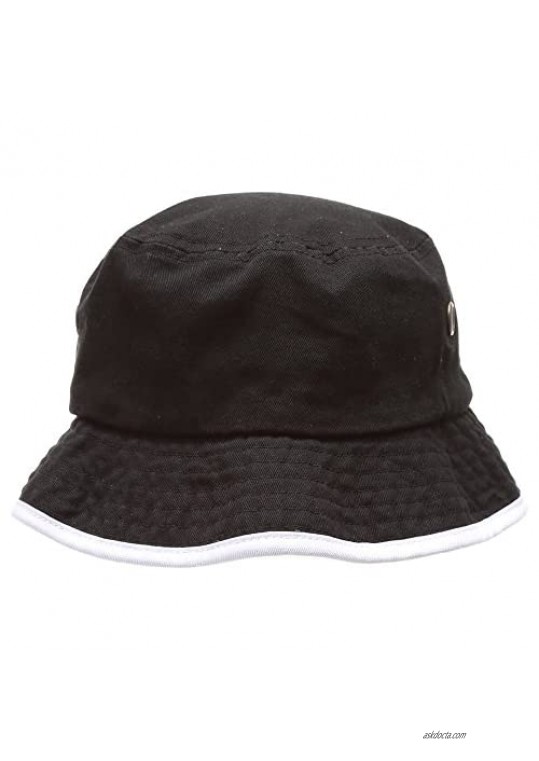 MIRMARU Summer Adventure Foldable 100% Cotton Stone-Washed Bucket hat with Trim.