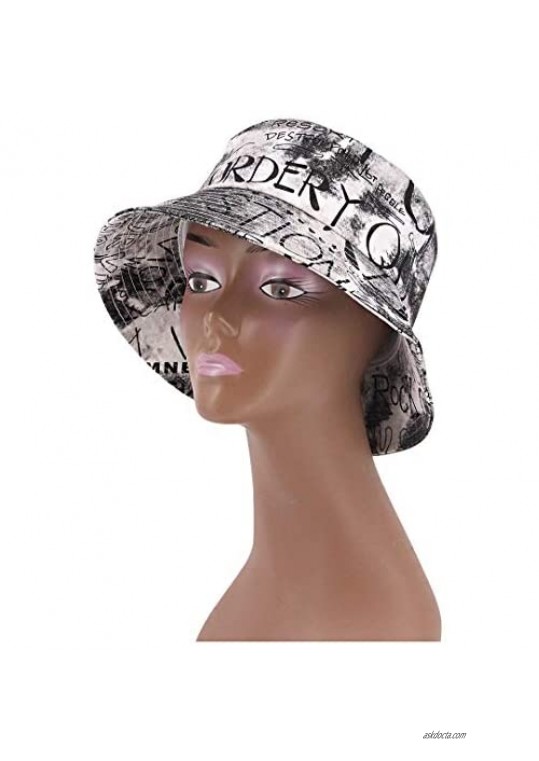 Multifit Tie Dye Cotton Bucket Hat Reversible Fisherman Hats Packable Beach Sun Hat for Women Men