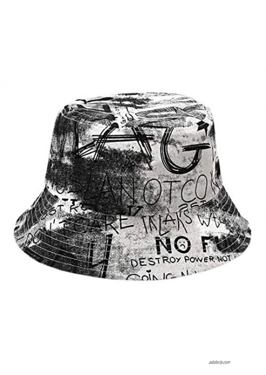 Multifit Tie Dye Cotton Bucket Hat Reversible Fisherman Hats Packable Beach Sun Hat for Women Men