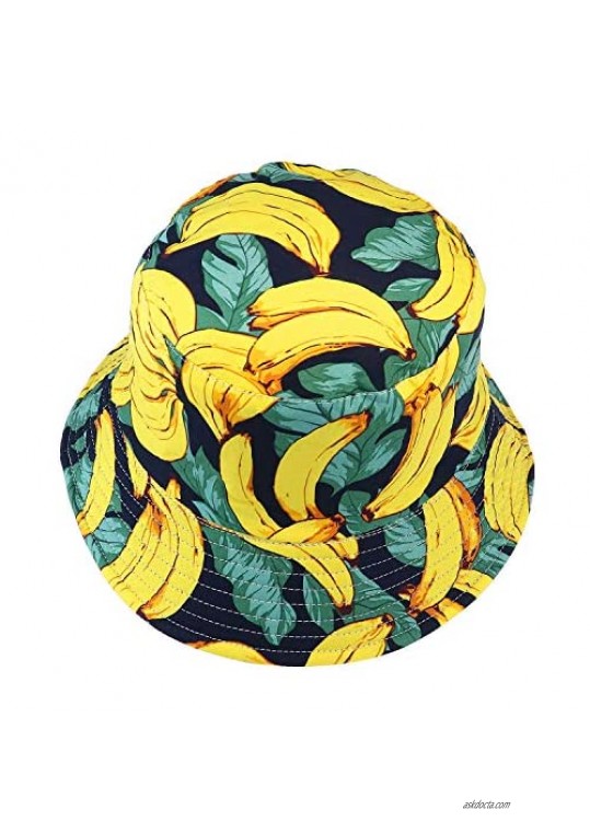 Proboths Cute Print Bucket Hat Summer Fisherman Cap Unisex Reversible Sun hat for Men Women
