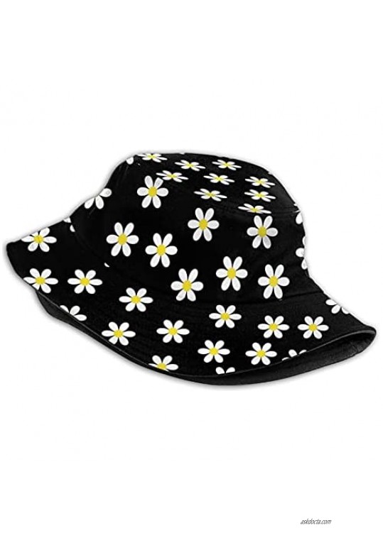 Strawberry Black-1 Fisherman Hat Foldable Sun Cap for Summer Outdoor Travel Beach