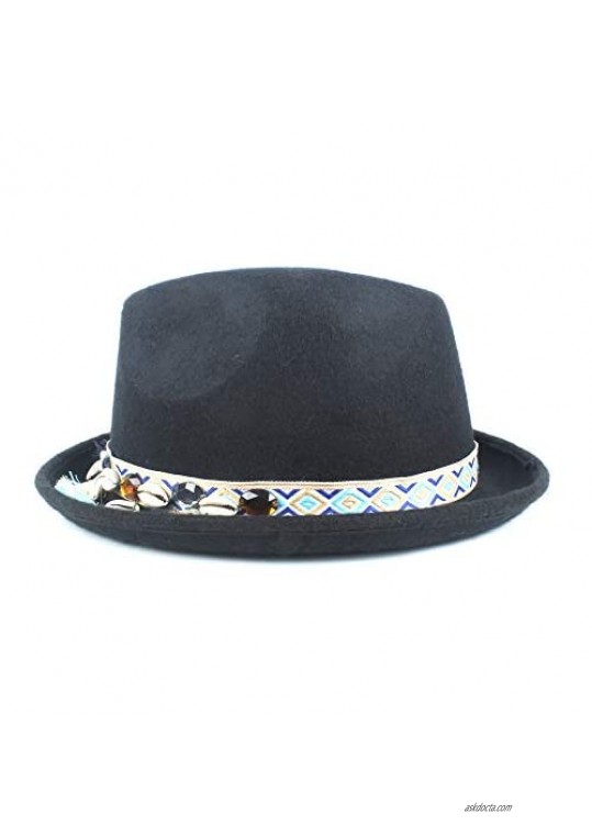 2020 Hat Felt Hat Men's Elegant Wool Polyester Fedora Hat Felt Jazz Church Top Hat Tassel Right Choice