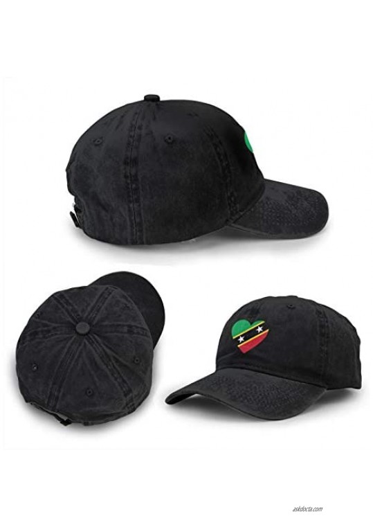 Love Saint Kitts and Nevis Adult Curved Brim Baseball Hat Sports Cowboy Cap