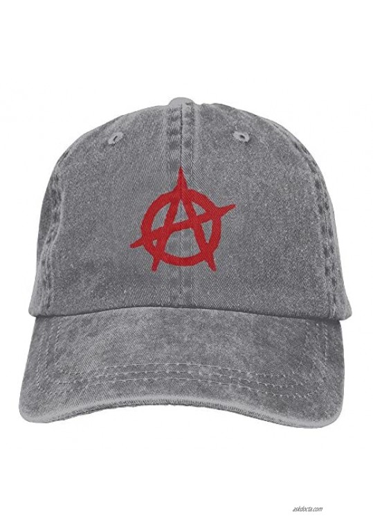 XZFQW Anarchist Flag Trend Printing Cowboy Hat Fashion Baseball Cap for Men and Women Black