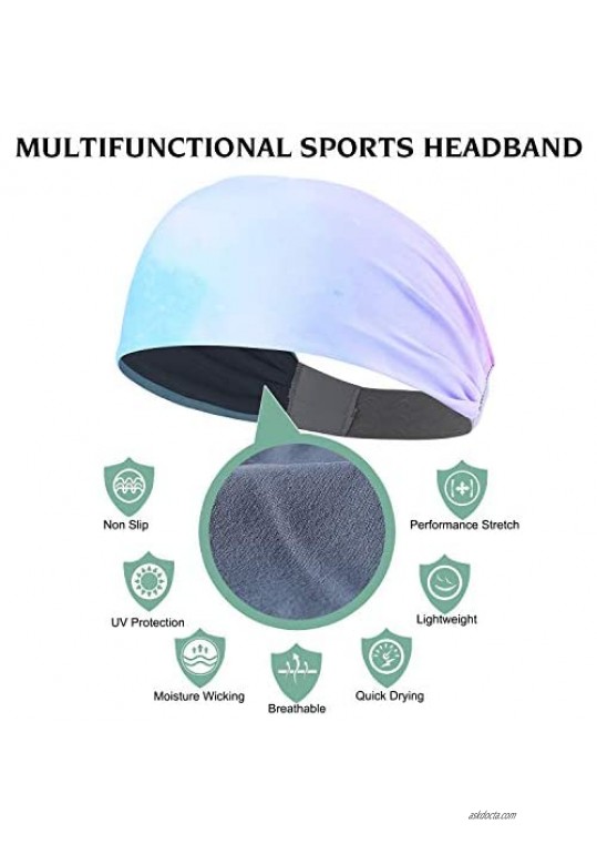 AXBXCX Non-Slip Silicone Headband Sweatband & Sports Headband Moisture Wicking Workout Sweatbands