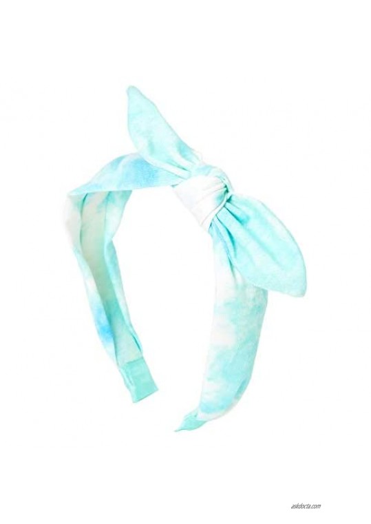 Claire's Tie Dye Knotted Headband for Girls One Size Mint 1 Piece