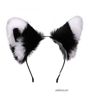 Faylay Cat Ears Headband Cosplay Hairband Fluffy Girl Women Cute Party Headwear
