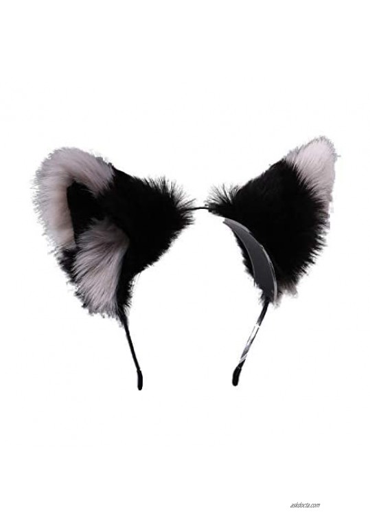 Faylay Girl Women Cat Ears Headband Cosplay Hairband Fluffy Cute Party Headwear