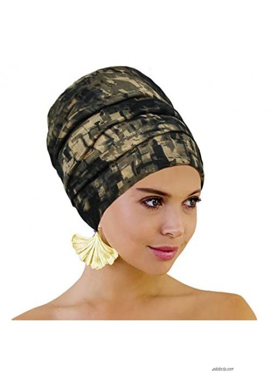Head Wraps for Women Head Scarf Hijab Long Hair Scarf Wrap African Turban Wrap Soft Head Band Tie Urban Headwrap