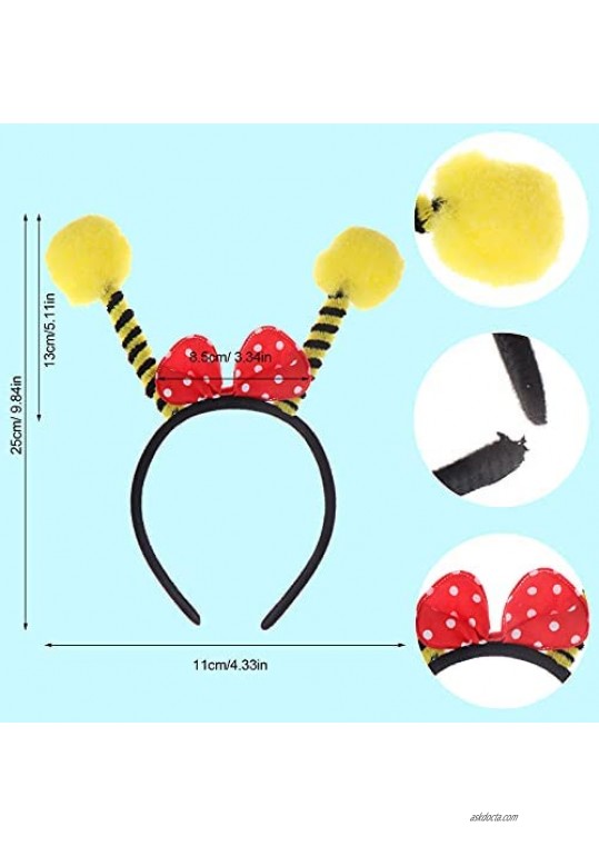 JETTINGBUY 12 Pieces Bee Headbands Bee Antenna Headbands Hair Bands Animal Tentacle Hair Bands for Adults and Children Party Supplies Costume Accessories