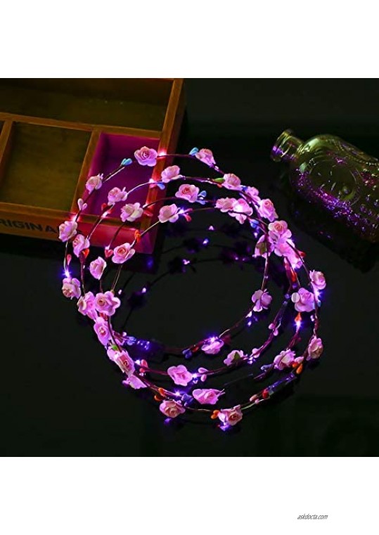 LED Light Headband Luminous Headband for Wedding Festival Holiday Halloween Christmas New Year Party