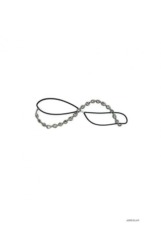 Lola Rhinestone Headband Chain Headband Wedding/Formal Headpiece Boho Headpiece