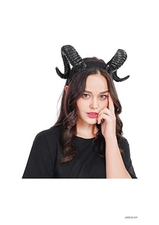 Personality Horn Headband Demon headband Horns Headpiece Halloween Cosplay Party Cosplay Headband Costume Accessory